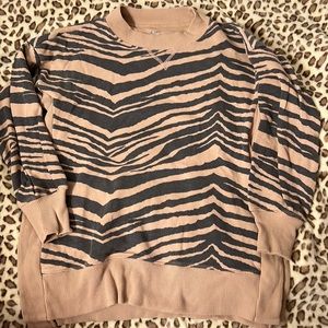 Zebra Print Sweatshirt